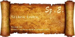Szikra Endre névjegykártya